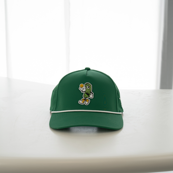 TMP Pickle Hat Kelly Green - pickleball hat with iconic dill design, front view