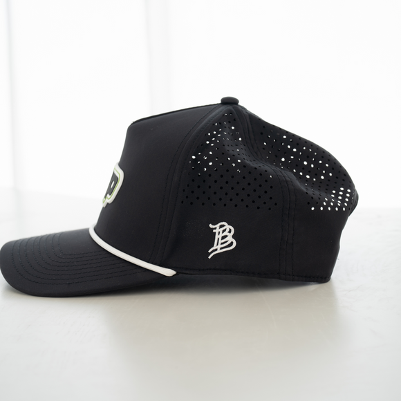TMP Black Pickleball Hat – Athletic Performance Cap for On & Off the Court