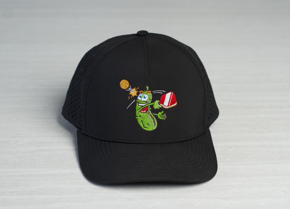 TMP 'Pip the Pickle' Black Pickleball Running Cap Daily Outdoor Accessories