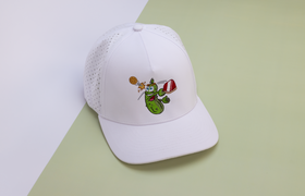 TMP 'Pip the Pickle' White Pickleball Running Cap Daily Outdoor Accessories