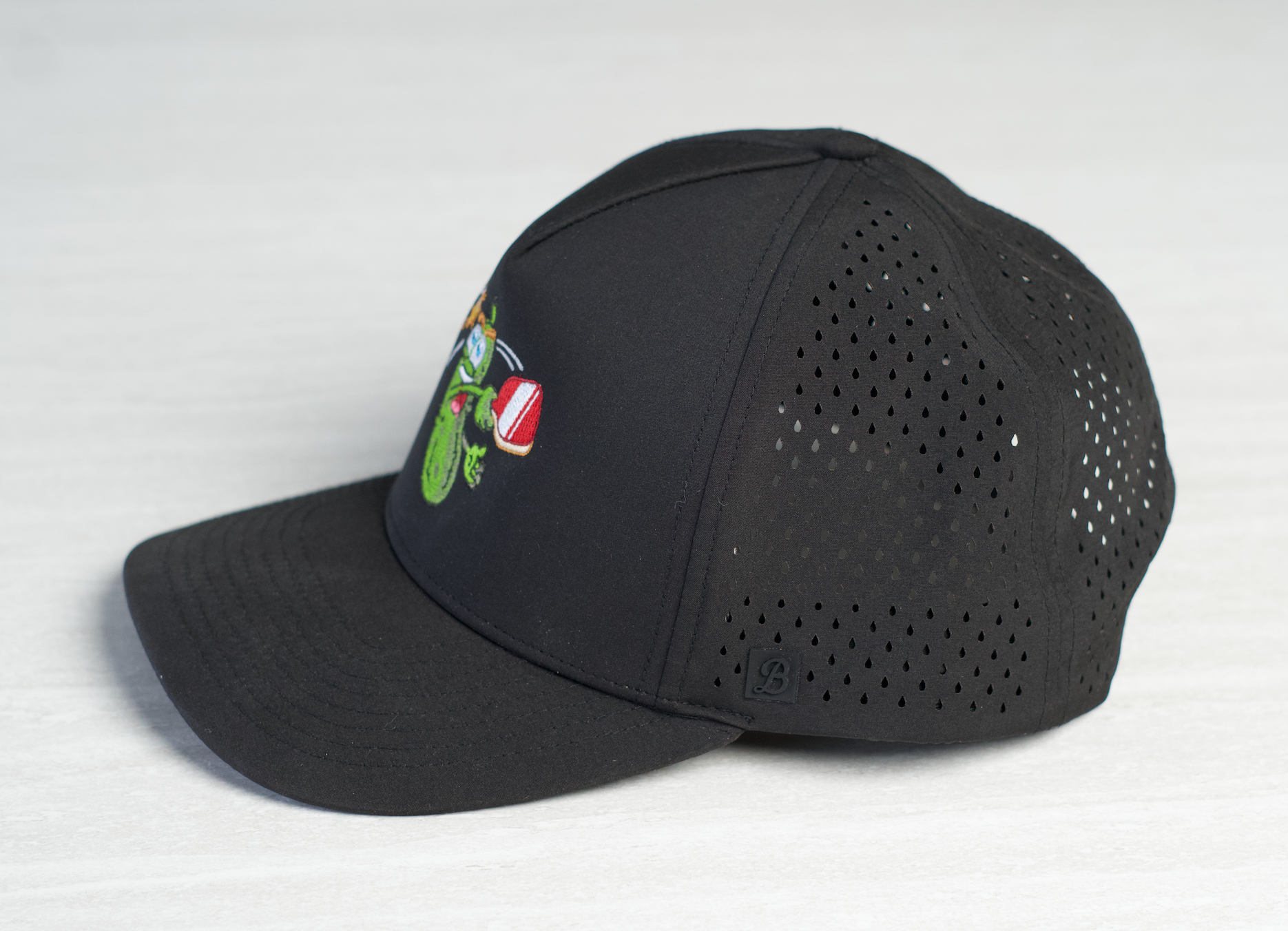 TMP 'Pip the Pickle' Black Pickleball Running Cap Daily Outdoor Accessories
