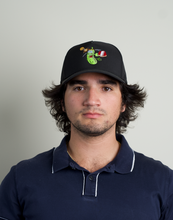 TMP 'Pip the Pickle' Black Pickleball Running Cap Daily Outdoor Accessories