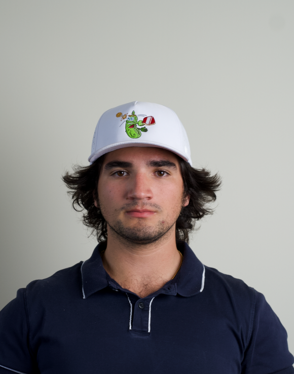 TMP 'Pip the Pickle' White Pickleball Running Cap Daily Outdoor Accessories