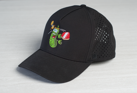 TMP 'Pip the Pickle' Black Pickleball Running Cap Daily Outdoor Accessories
